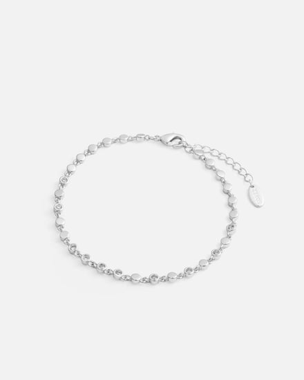 اسوارة نسائية بتصميم أنيق بلون فضي