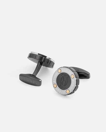 كبك رجالي أنيق باللون الأسود والفضي