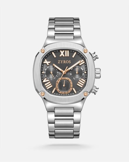 ساعة رجالية ستيل كلاسيك بلون فضي