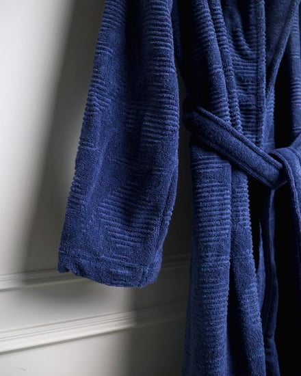 روب رجالي فندقي بلون أزرق