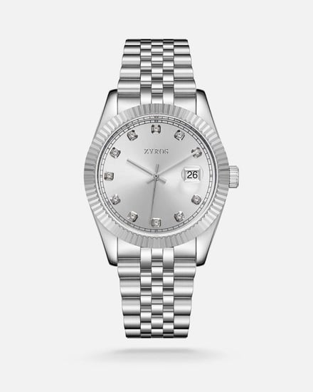 ساعة مرفأ الرجالية ستيل بلون فضي