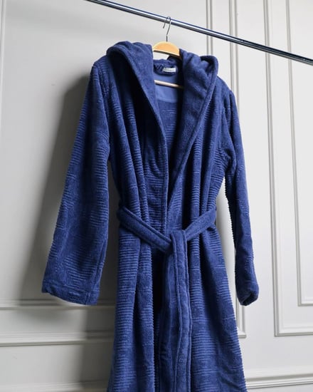 روب رجالي فندقي بلون أزرق