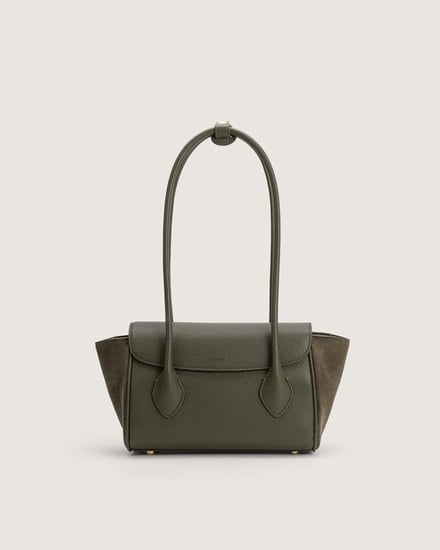 شنطة أناقة النسائية جلد بلون أخضر