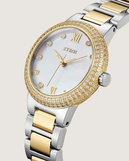 ساعة قِصة النسائية ستيل بلون ذهبي وفضي