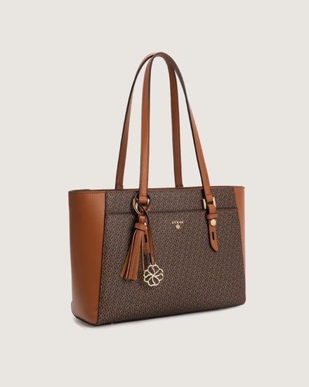 شنطة نسائية بحجم كبير بلون بني