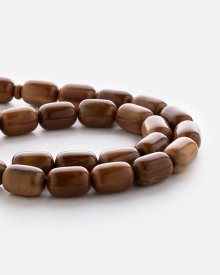 سبحة من خشب الكوك بلون بني بتصميم فاخر