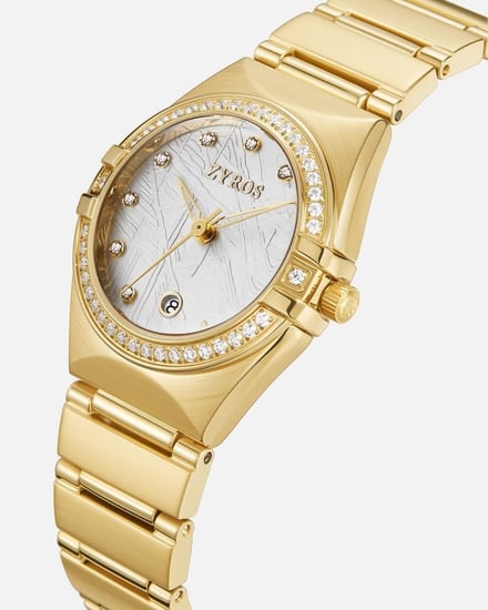 ساعة برق النسائية باللون الذهبي