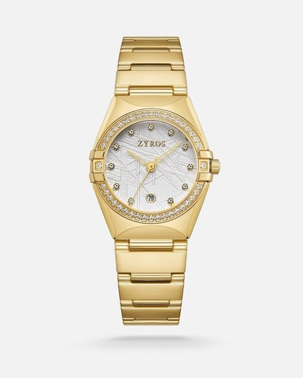 ساعة برق النسائية باللون الذهبي