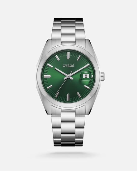 ساعة بساطة الرجالية بسير ستيل بلون فضي