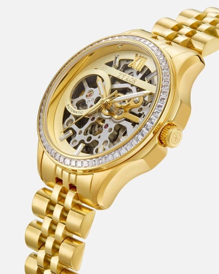 ساعة نسائية اوتوماتيك بلون ذهبي