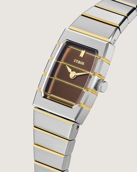 ساعة سراب النسائية بلون ذهبي وفضي