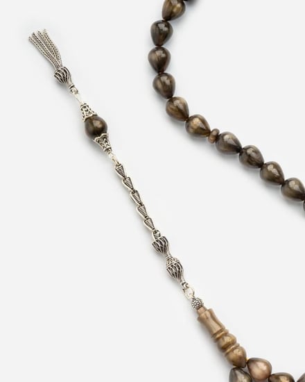 سبحة من حجر البكلايت الأنيق بلون بني