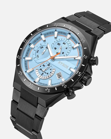 ساعة وتر الرجالية بتصميم لكل يوم بلون أسود