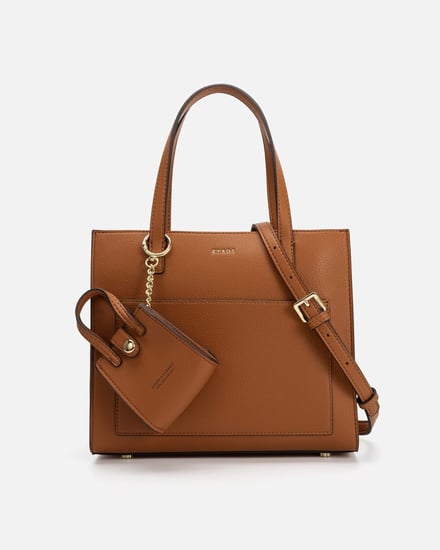 شنطة نسائية بتصميم راقي بلون بني