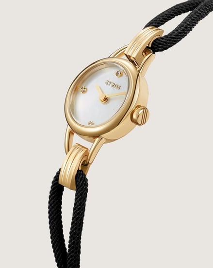 بوكس ساعة قصة النسائية بلون ذهبي