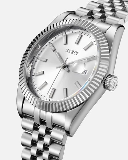 ساعة ترنيم الرجالية بلون فضي