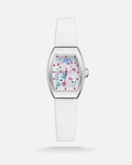 ساعة أطفال بسير ربل بلون أبيض