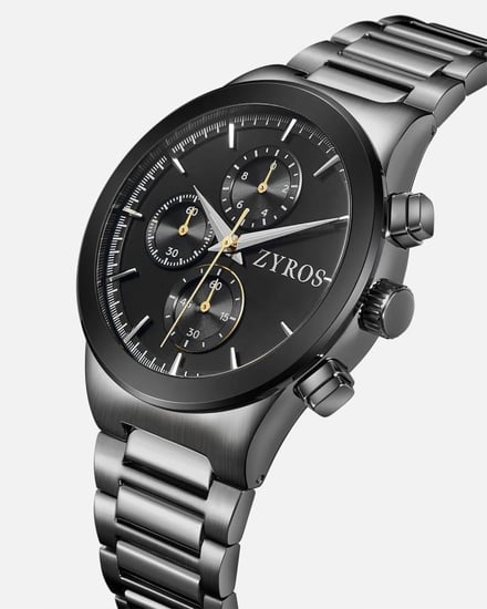 ساعة رجالية بسير ستيل باللون الرمادي