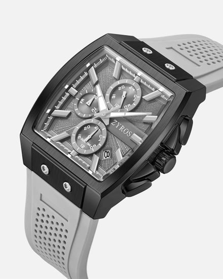 ساعة فَيض الرجالية من الربل بلون رمادي