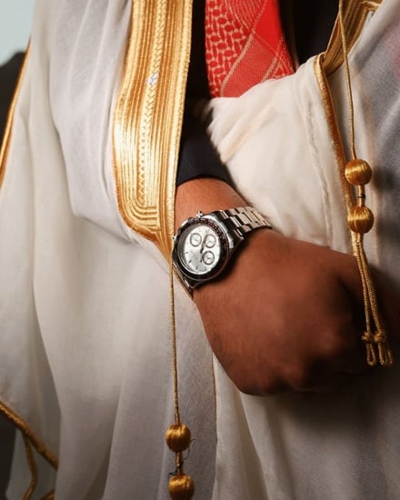 ساعة رجالية بسير ستيل بلون فضي