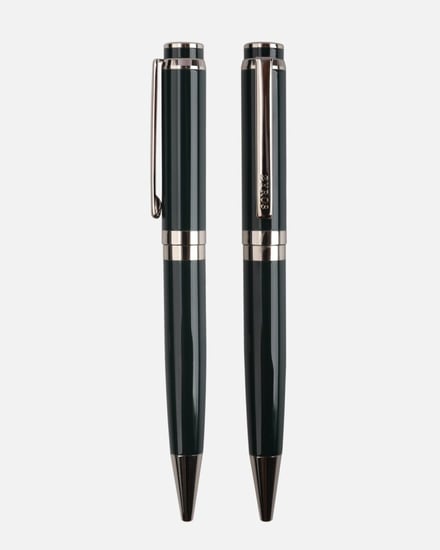 قلم رجالي كلاسيك بلون أخضر وفضي