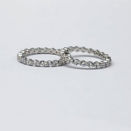 دبلة تنس نسائي بفصوص سوارفيسكي فضة صافي عيار 925