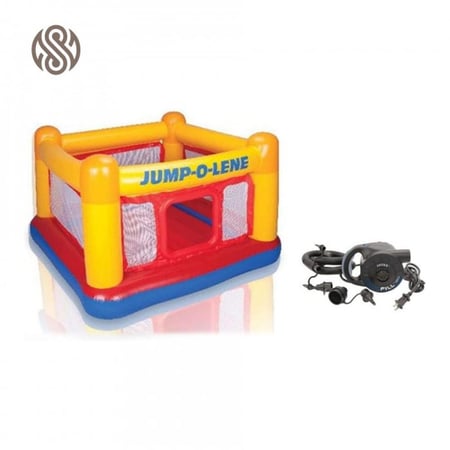 بيت انتكس لعب و نط للأطفال قابلة للنفخ مع منفاخ هواء كهربائي