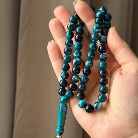 سبحه بكلايت التركوازي T(دائري)