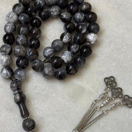 سبحة بكلايت عرق الفضة (دائري)