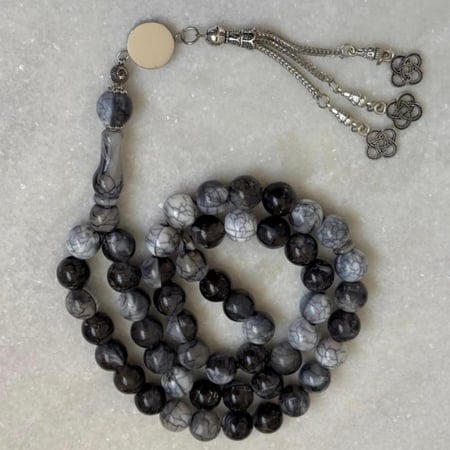 سبحة بكلايت عرق الفضة (دائري)