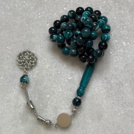 سبحه بكلايت التركوازي T(دائري)