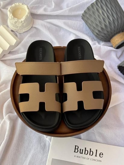 Hermès Chypre Sandals Taupe