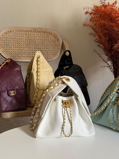 Chanel Drawstring Bucket Bag 25cm