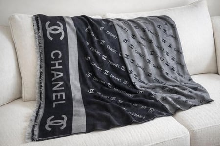 Chanel Logo Cashmere Blend Scarf