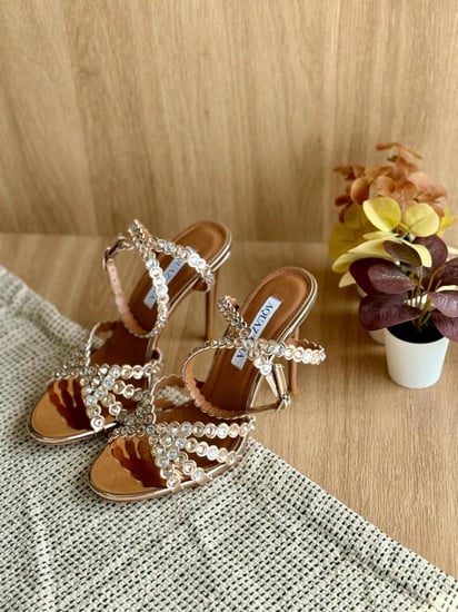 Aquazzura Crystal Studded Heels
