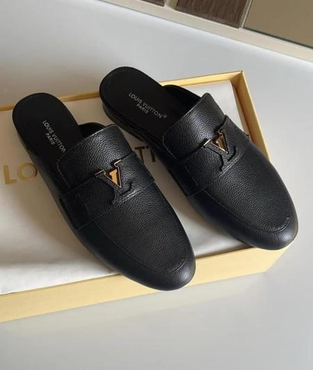 LV Capri Open Back Loafer - Black