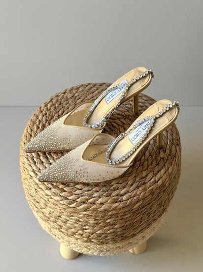 Jimmy Choo Crystal Mule Heels