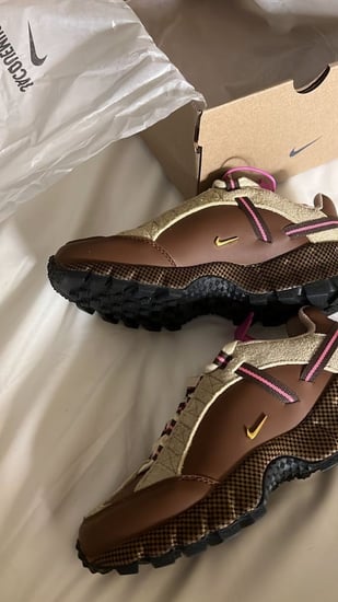 Nike Air Humara x Jacquemus Ale Brown and Gold sneakers