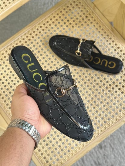 Gucci Horsebit Mesh Mules