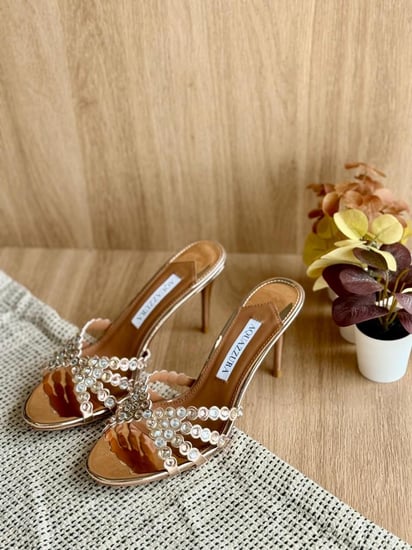 Aquazzura Crystal Studded Heels