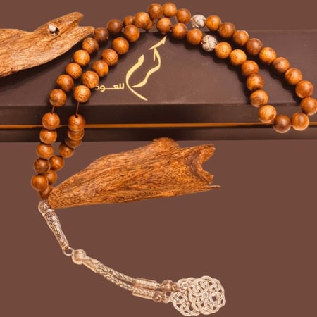 سبحة عود طبيعي ١٠٠% - كينام دبل