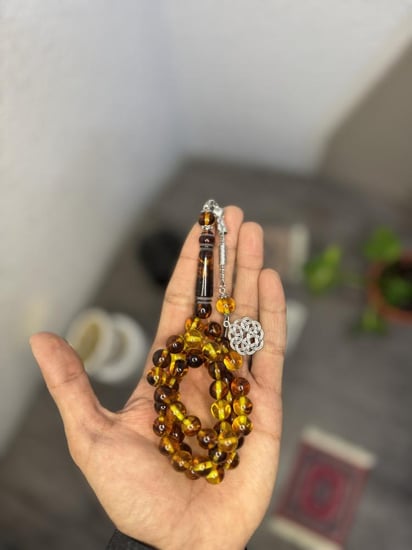 سبحة بكلايت عسلي