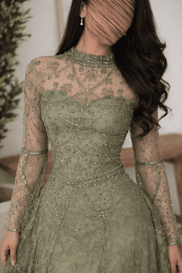 فستان سهرة زيتي
