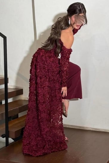 فستان باربي المزين بالورود كلفه مورده