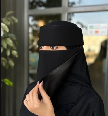 نقاب إسلامي حرير بمرد ربط نقابات حرير نقاب حرير نقابات مبطنه بمرد
