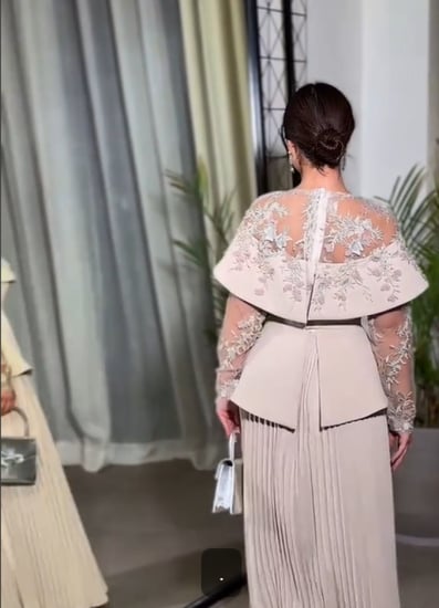 فستان سهره اللون  بيج   باربي  قطعه شك    من متجر جوهره FR