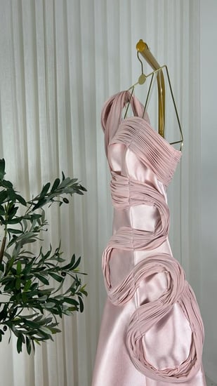 فستان سهره لحمي الخامه ميكادو من متجر جوهره MN