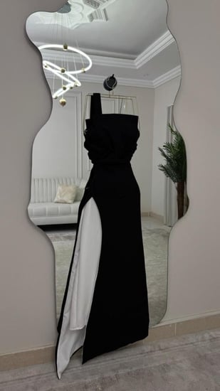 فستان اسود ابيض MN
