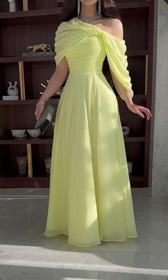 فستان ليموني فستان اصفر