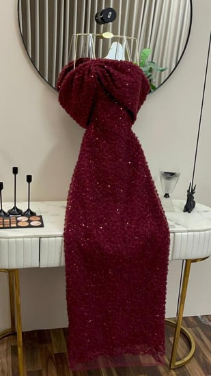 فستان سهره  اللون وردي  من متجر جوهره D  LF